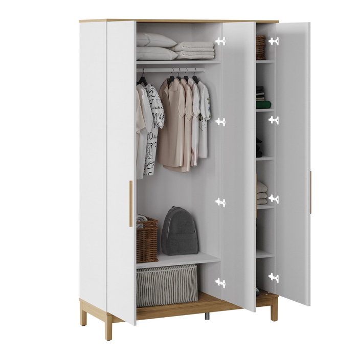 Hanah Home Etto - Mm1.44.03.U1 Armario Madera y Roble Blanco Hanah Home Etto - Mm1.44.03.U1 Armario Madera y Roble Blanco